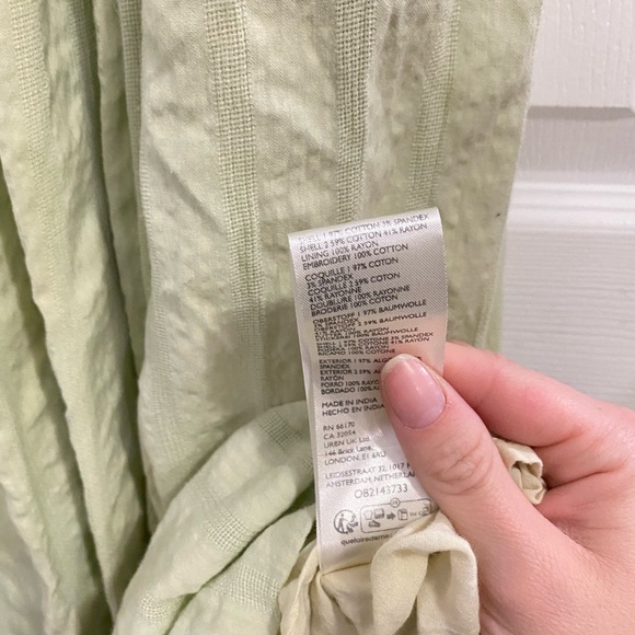 Free People Green/black corset Salvador balletcore chic romantic midi dress M - Picture 12 of 13